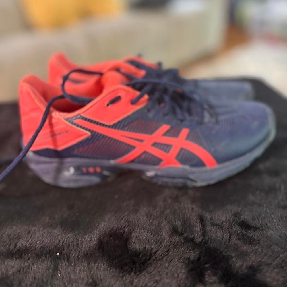 Asics Gel-Solution Speed 3 Tennis Shoes Navy Coral E650N Womens 6